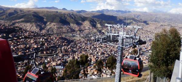 Teleferico-kabelbanen in La Paz: Accommodaties