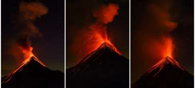 Ночное восхождение на вулкан Акатенанго