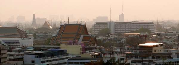 Widoki na zabytkowe centrum Bangkoku