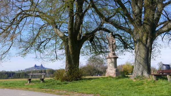 Statue of St. Václav over Mladějov