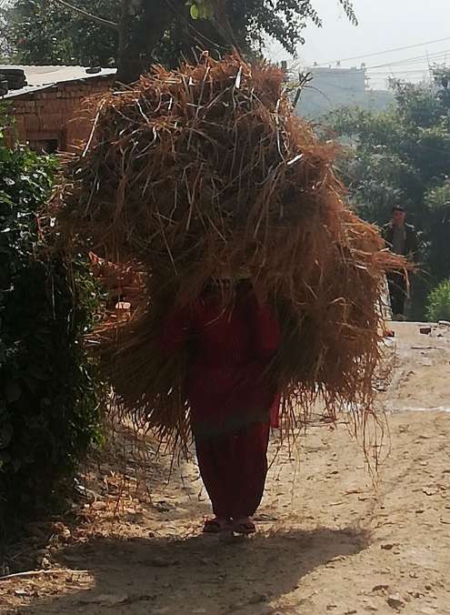 Těžká práce místních žen