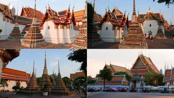 Temprano en la noche en Wat Pho