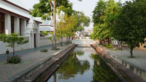 A pond near the temple