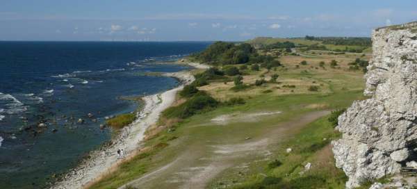 Rock cliffs of Hoburgen: Accommodations