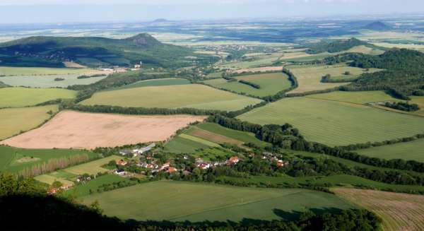 View from Říp to Hazmburk