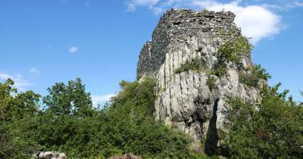 As ruínas do castelo Oltářík