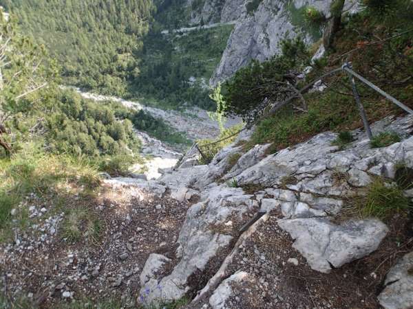 The upper end of the ferrata