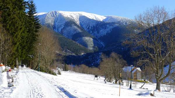 View of Lucni hora (“Meadow Mountain”)