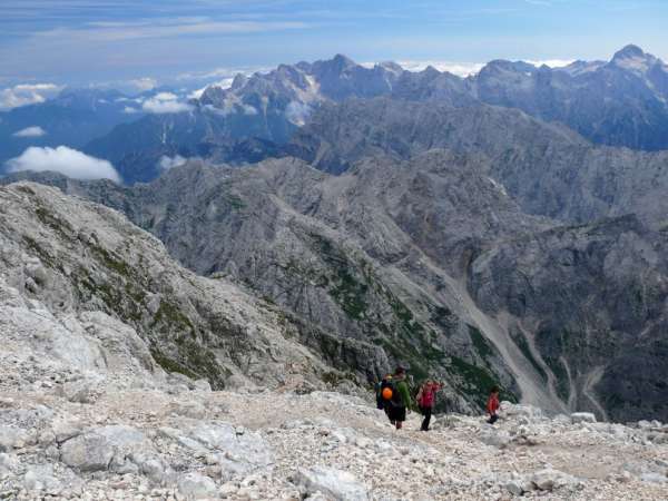 Descente côté italien