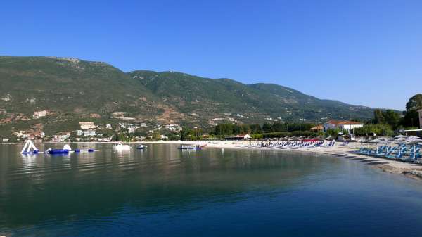 The northern end of the town of Vasiliki