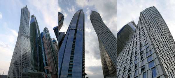 Skyscrapers from below