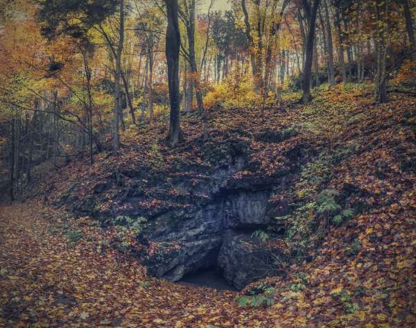 Open rock cave