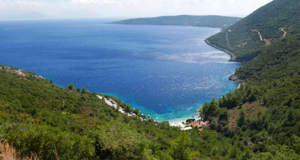 Vista sulla spiaggia di Afteli