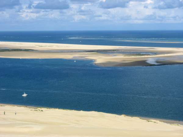 Vista dalla cima della spiaggia