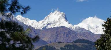Uitzicht op de Ganesh-bergen