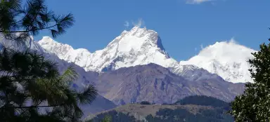 Vyhliadka na pohorie Ganesh