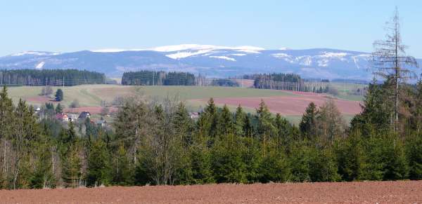 View from Kněžsko to Krkonoše