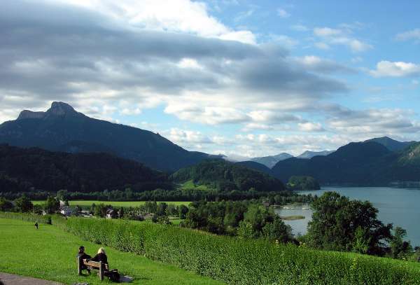 Výhled na jezero a Solnou Komoru