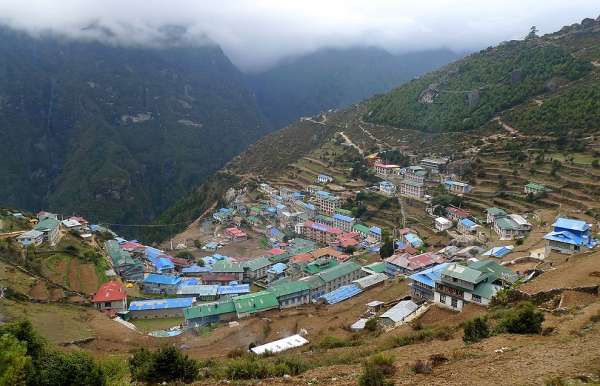 Namche Bazar from the east