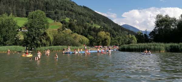 Schwimmen im Strandbad Erlberg