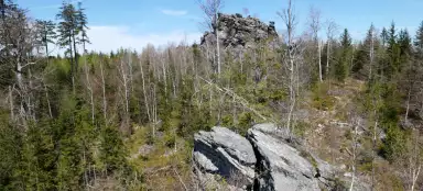 Ascent to Malinská skála