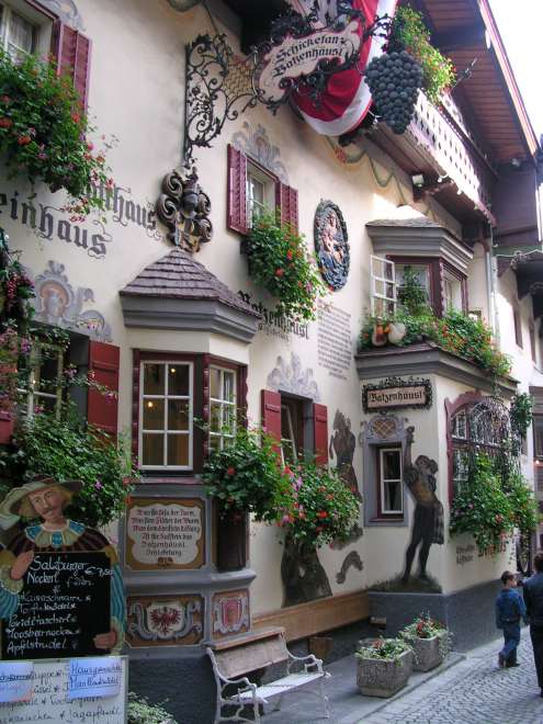 Tirolské domy v Kufsteine