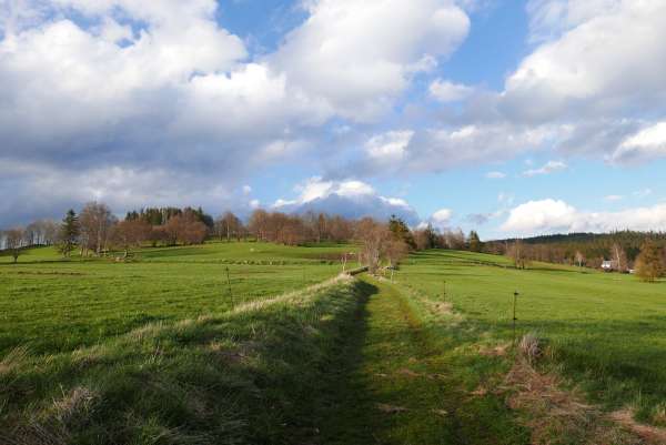 Weg langs de Tsjechische heuvel