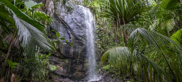 Praslin National Park-waterval: Weer en seizoen