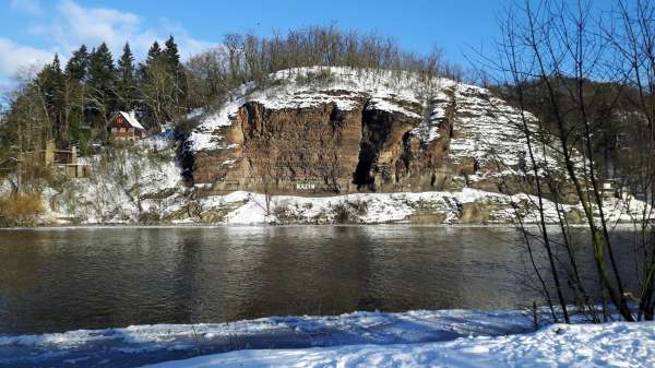 Rocky promontory above the river