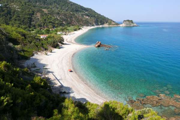 Vista sulla spiaggia di Potami