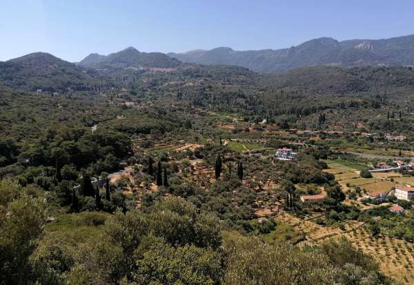 Uitzicht op het binnenland van Samos