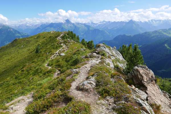 Le chemin le long de la crête