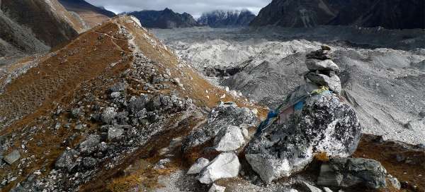 Ledovec Ngozumba: Počasí a sezóna