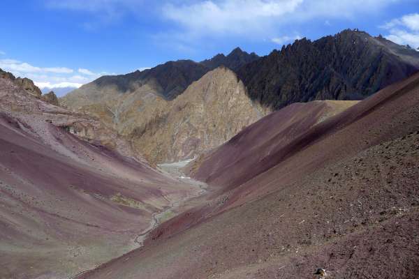 Abstieg durch das Purple Valley