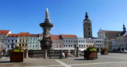 Simsons fontein in České Budějovice