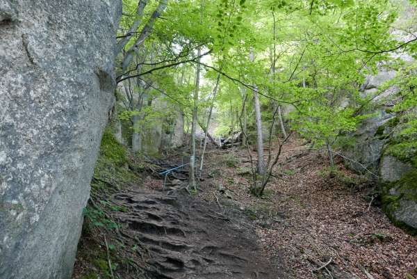 Steep descent