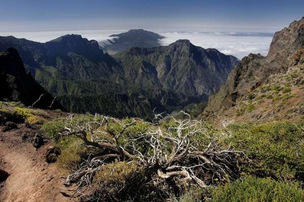 Vista al sur de La Palma