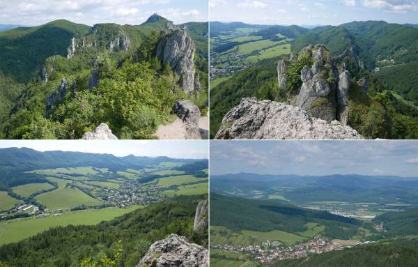 Súľov 성에서의 전망