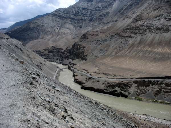 View of the bridge over the Indus