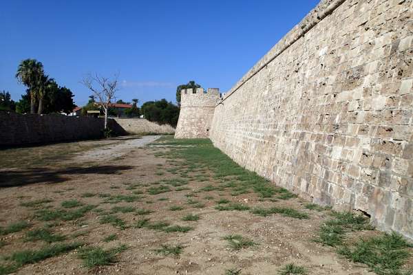 Castle moat and towers