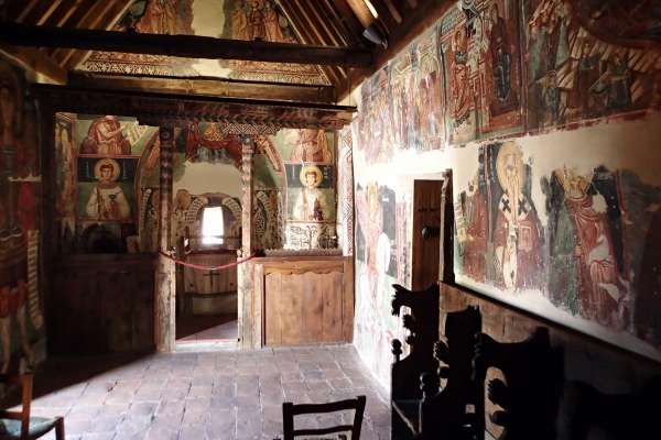 Frescoes inside churches