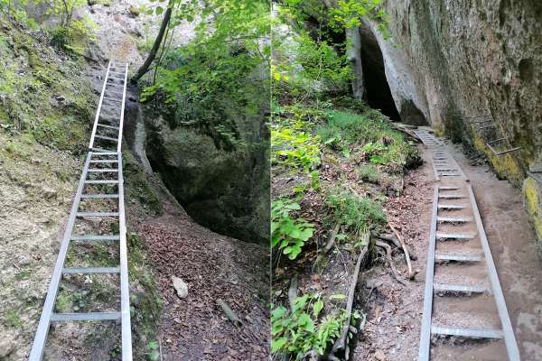 Asegurar escaleras de camino