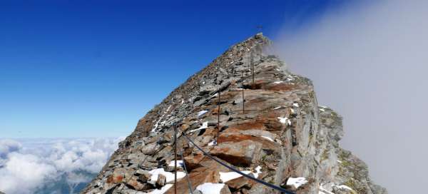Ascent to Gefrorene-Wand-Spitzen: Weather and season