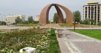 Piazza della Vittoria a Bishkek