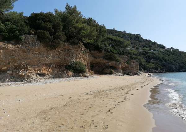 Oostelijk deel van het strand van Psili Ammos