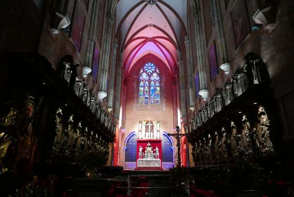 The interior of the cathedral