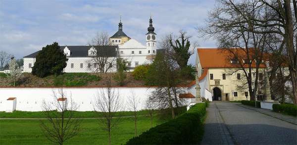 Silhouet van het kasteel van Pardubice