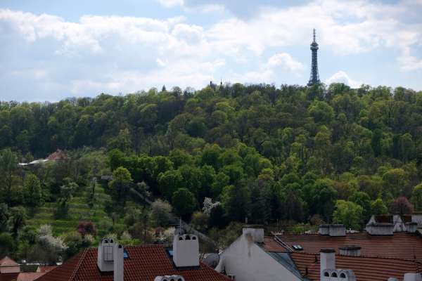 View of the Prague &quot;Eiffel Tower&quot;