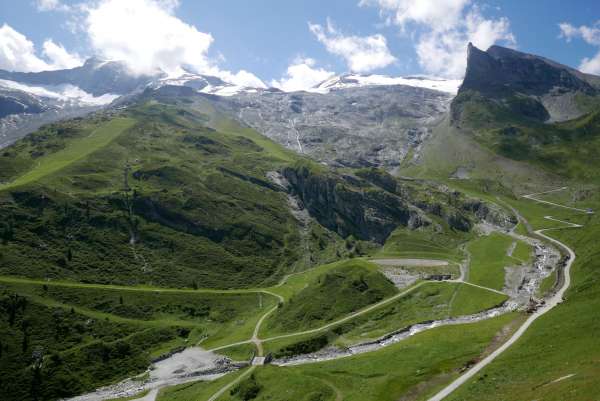 Blick auf den Hintertuxer Gletscher