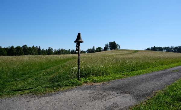 Signpost under Brští